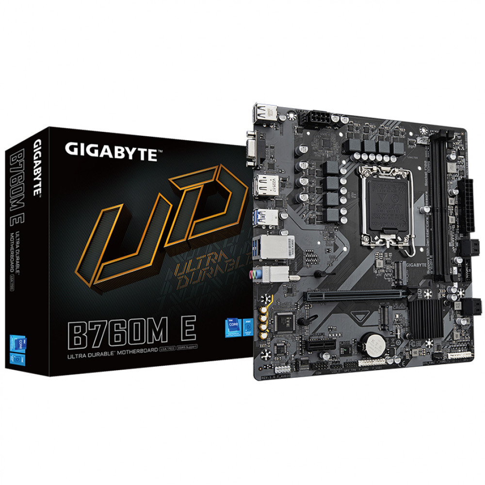 Материнская плата Gigabyte B760M E (REV1.0) Micro-ATX, LGA 1700 - миниатюра 4