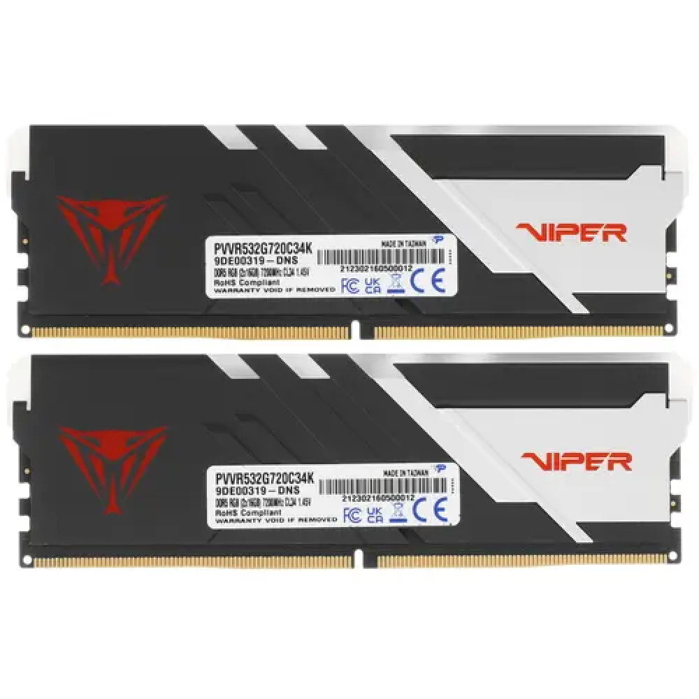ОЗУ Patriot Viper Venom RGB PVVR532G720C34K DIMM, DDR5, 32 Гб (2 х 16 Гб), 7200 МГц - миниатюра 6