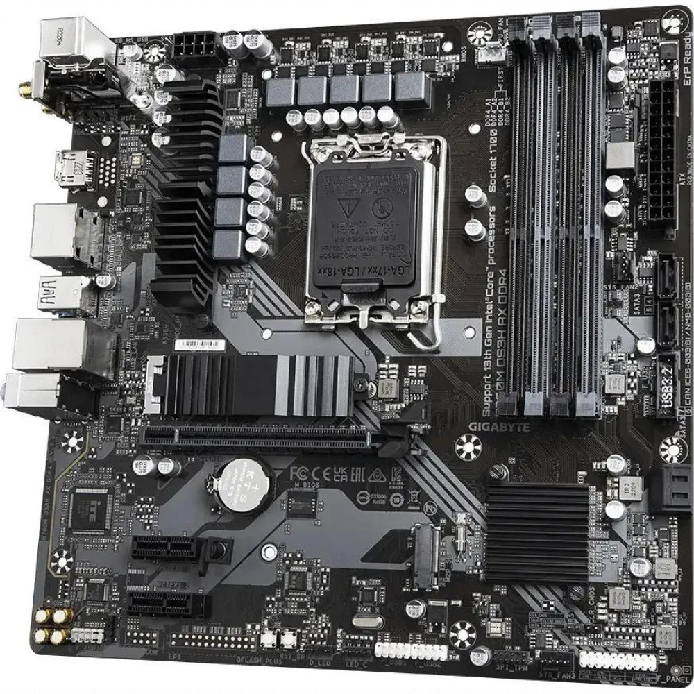 Материнская плата Gigabyte B760M DS3H AX DDR4 B760M DS3H AX DDR4 (REV 1.3) Mini-ATX, LGA 1700 - миниатюра 10