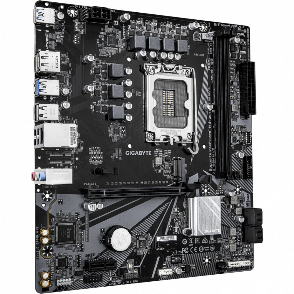 Материнская плата Gigabyte B760M H V2 Micro-ATX, LGA 1700 - миниатюра 6