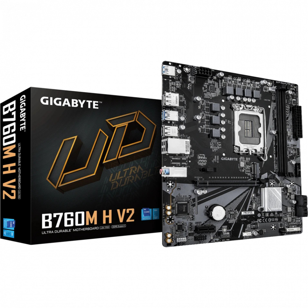 Материнская плата Gigabyte B760M H V2 Micro-ATX, LGA 1700 - миниатюра 8
