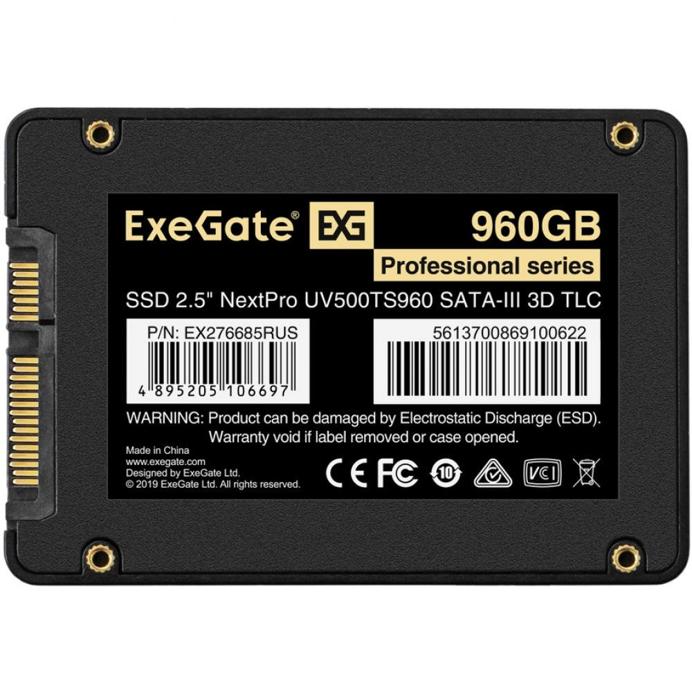 Жесткий диск ExeGate NextPro EX295276RUS SSD (твердотельные), 1.92 ТБ, 2.5 дюйма, SATA - миниатюра 7