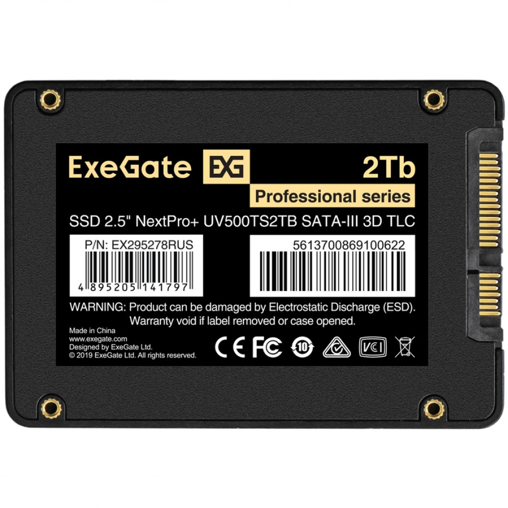 Жесткий диск ExeGate NextPro+ EX295278RUS SSD (твердотельные), 2 ТБ, 2.5 дюйма, SATA - миниатюра 7