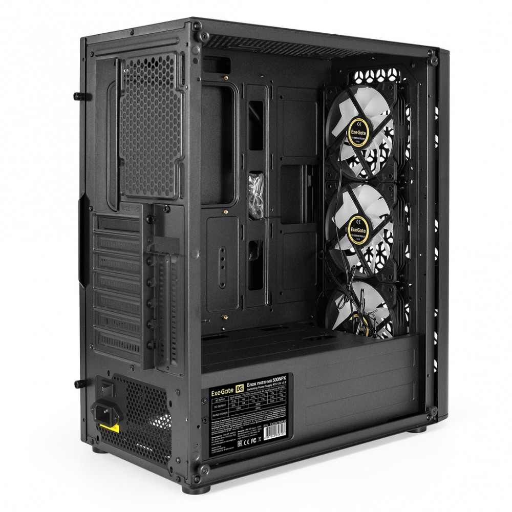Корпус ExeGate EVO-9202-NPX500 EX294971RUS Mid-Tower - миниатюра 6