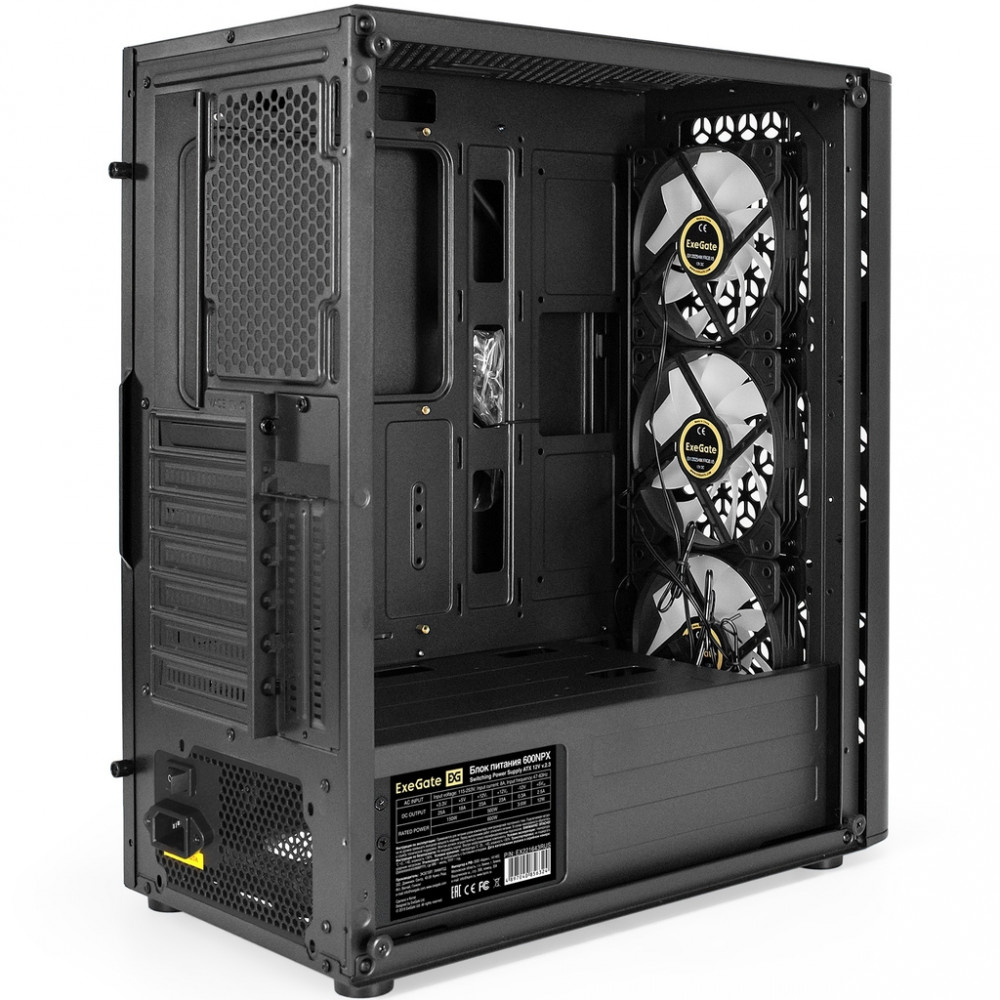 Корпус ExeGate EVO-9202-NPX600 EX294972RUS Mid-Tower - миниатюра 9