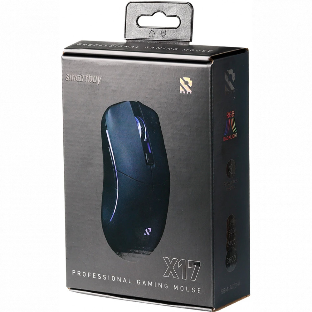 Мышь SmartBuy RUSH X17 Black SBM-747G-K Бюджетные, Проводная - миниатюра 6
