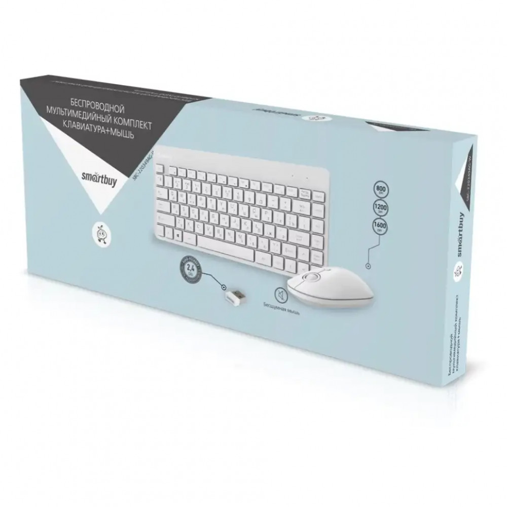 Клавиатура + мышь SmartBuy 220349AG SBC-220349AG-W - миниатюра 6