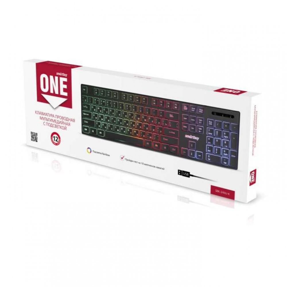 Клавиатура SmartBuy ONE 240 SBK-240U-K Проводная, USB - миниатюра 6