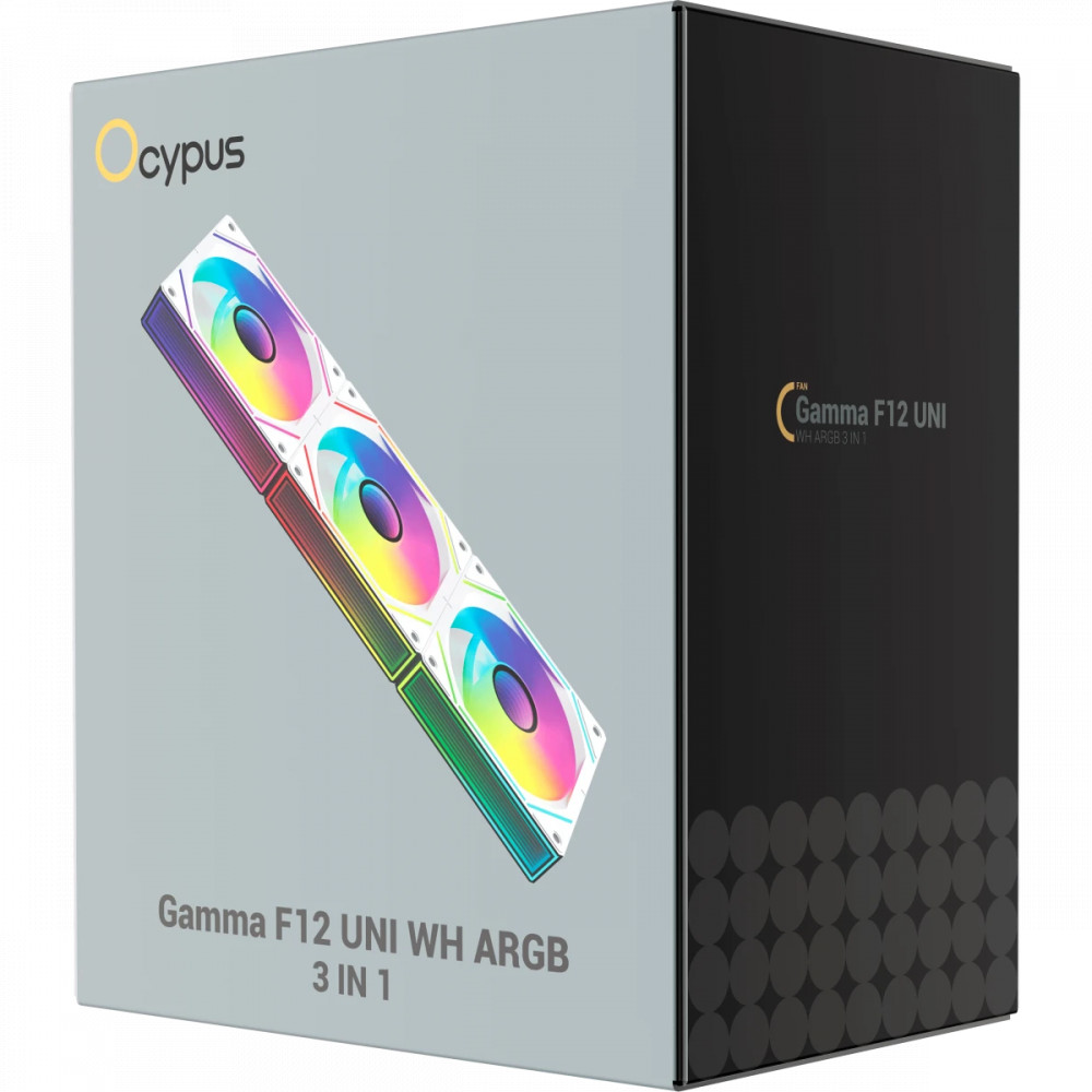 Система охлаждения Ocypus Gamma F12 UNI WH ARGB 3-IN-1 Gamma-F12-WH3AM00U-GL Для системного блока - миниатюра 10