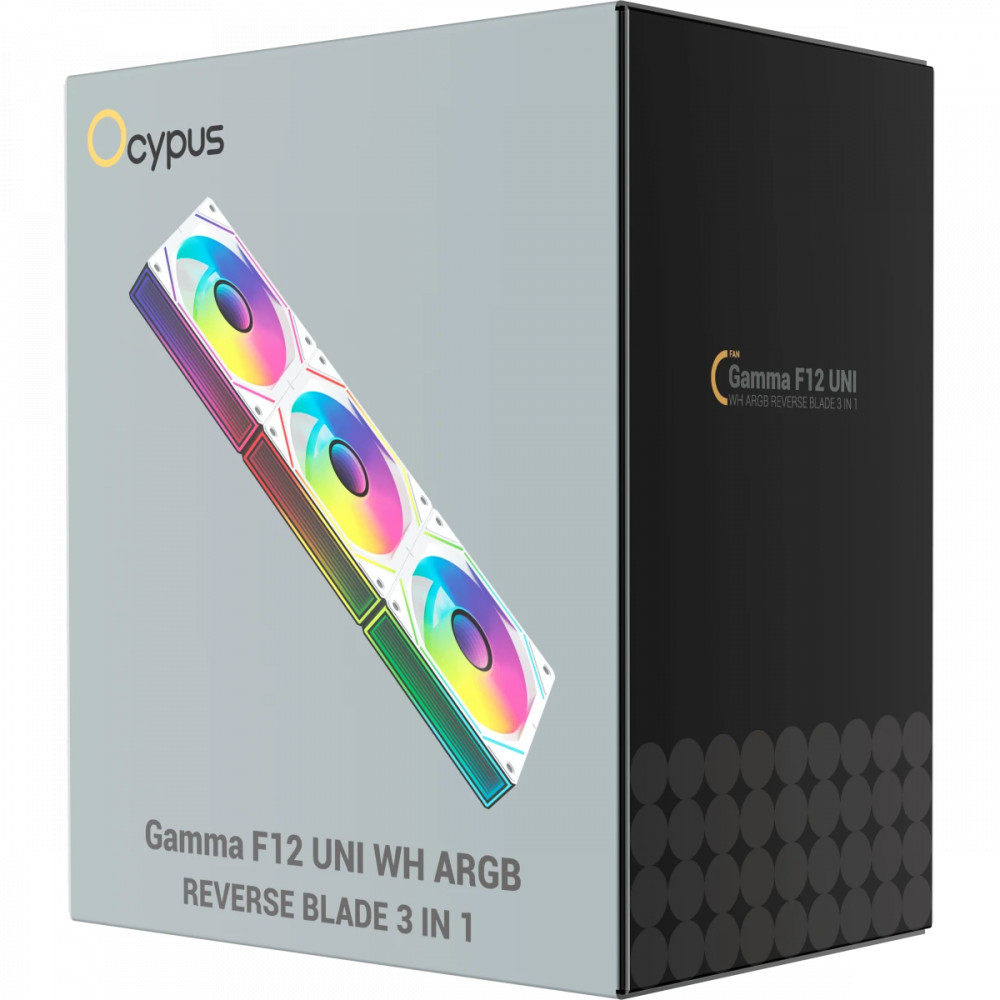 Система охлаждения Ocypus Gamma F12 UNI WH ARGB REVERSE BLADE 3-IN-1 Gamma-F12-WH3AM01U-GL Для системного блока - миниатюра 10