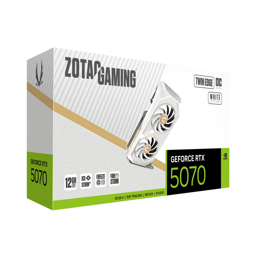 Видеокарта Zotac RTX 5070 TWIN EDGE OC WHITE ZT-B50700Q-10P 12 ГБ - миниатюра 6