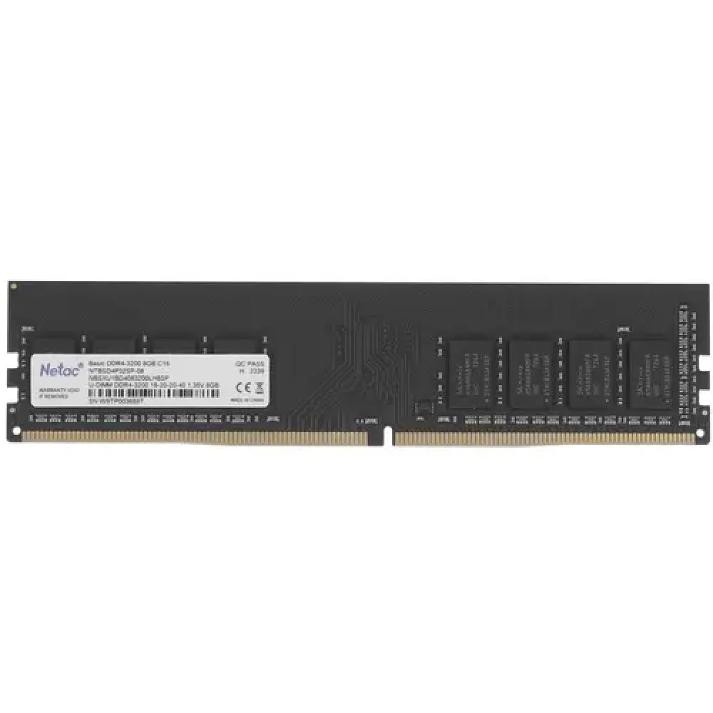 ОЗУ Netac Basic NTBSD4P NTBSD4P32SP-08J DIMM, DDR4, 8 Гб, 3200 МГц - миниатюра 2
