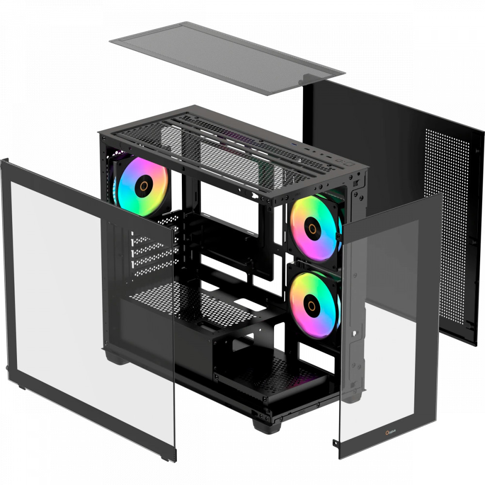 Корпус Ocypus Gamma C52 ARGB Black Gamma-C52-BKD300XX-GL Mini-Tower - миниатюра 10