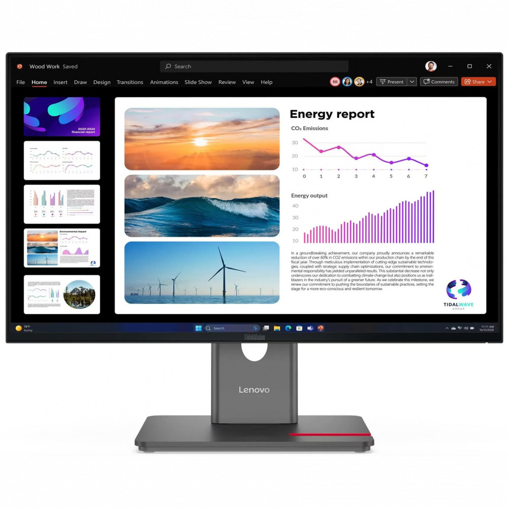 Монитор Lenovo 64B2GAR1EU 23.8 ", IPS, Quad HD 2560x1440 (16:9), 120 Гц - миниатюра 6