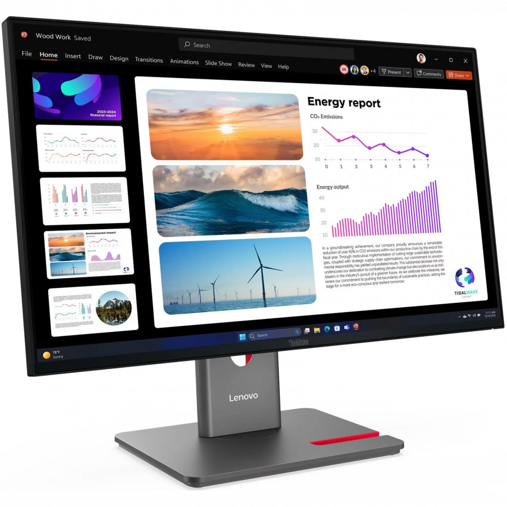 Монитор Lenovo 64B2GAR1EU 23.8 ", IPS, Quad HD 2560x1440 (16:9), 120 Гц - миниатюра 7