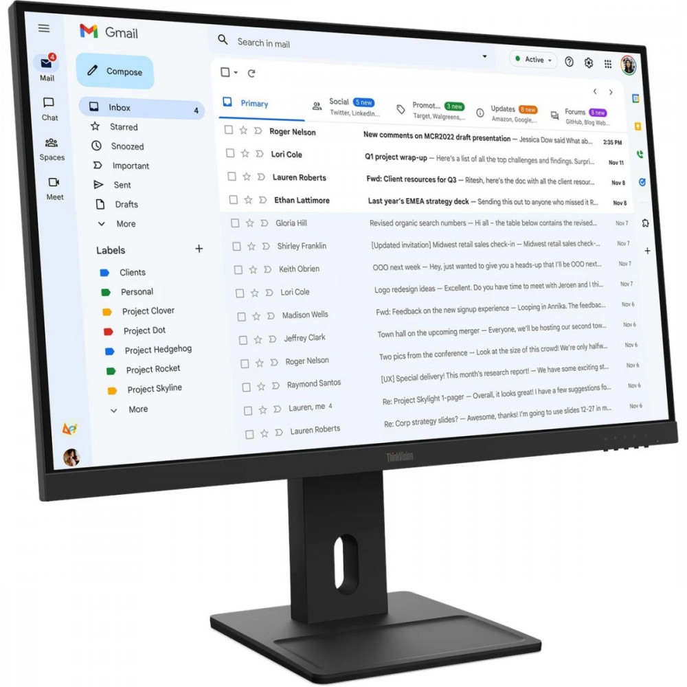 Монитор Lenovo ThinkVision E27-40 64BCMAT4EU 27 ", IPS, Full HD 1920x1080 (16:9), 100 Гц - миниатюра 7