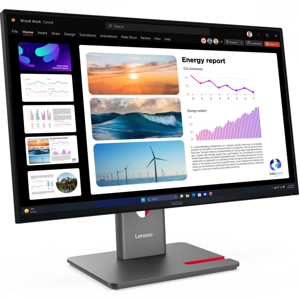 Монитор Lenovo ThinkVision P24Q-40 64B2GAT1EU 23.8 ", IPS, Quad HD 2560x1440 (16:9), 120 Гц - миниатюра 7