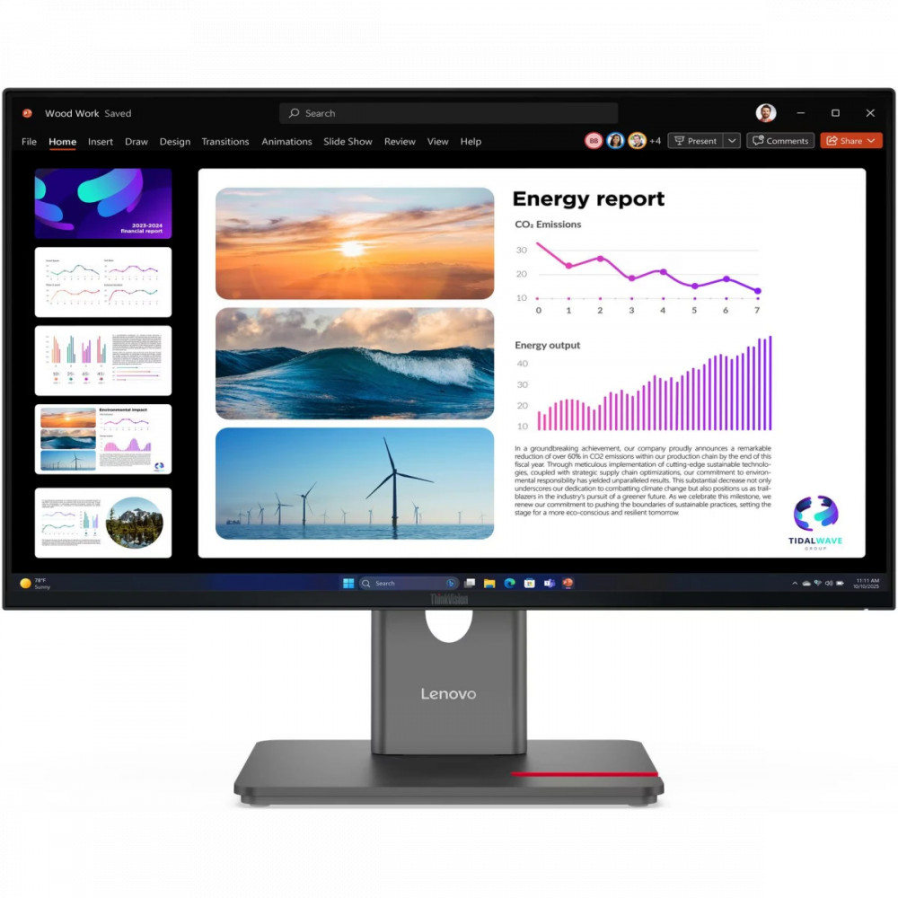 Монитор Lenovo ThinkVision P24Q-40 64B2GAT1EU 23.8 ", IPS, Quad HD 2560x1440 (16:9), 120 Гц - миниатюра 6