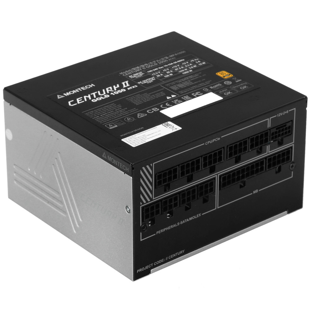 Блок питания Montech CENTURY II 1050W 1050 Вт, 80+ Gold - миниатюра 4