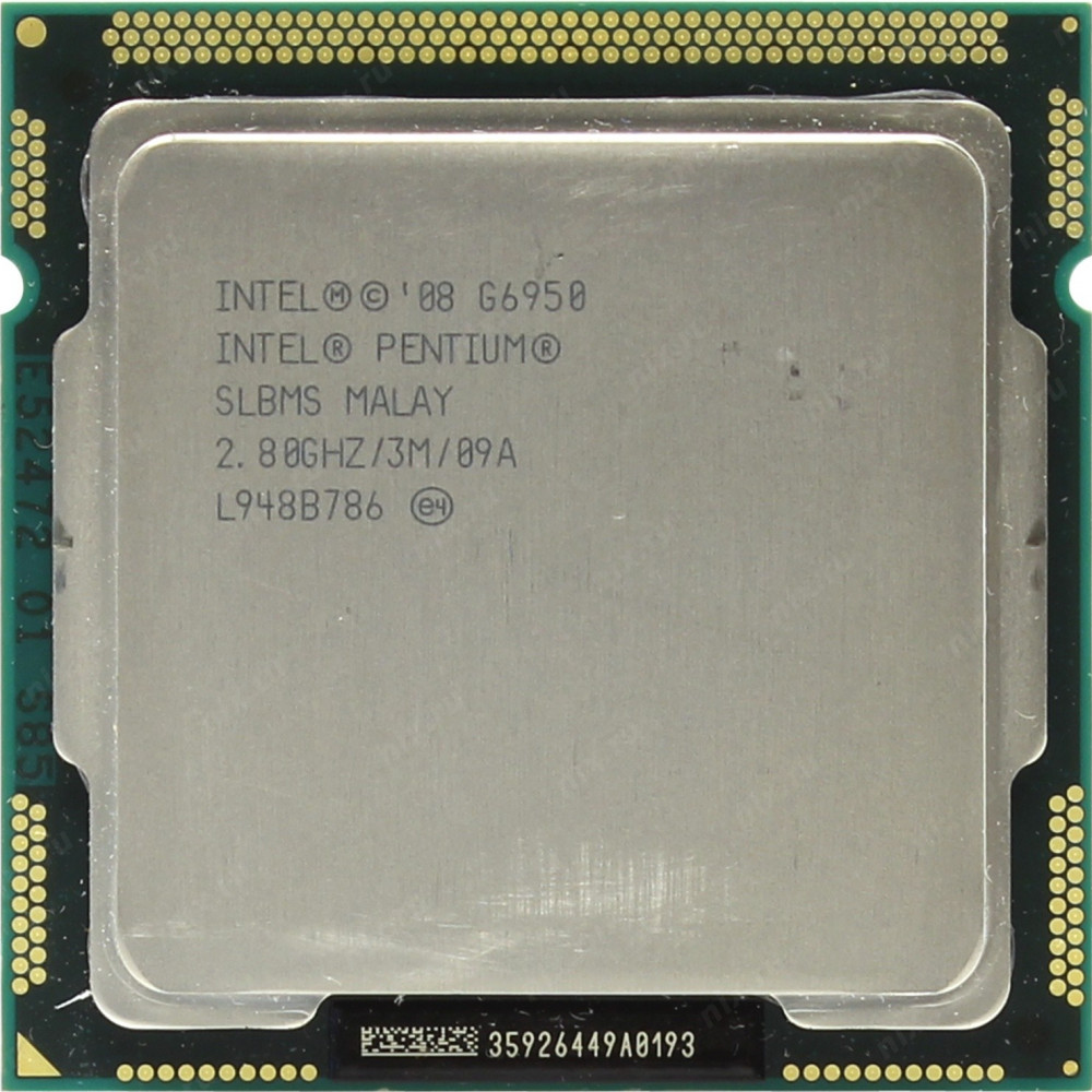 Процессор Intel Pentium G6950 BX80616G6950-REF 2.8 ГГц, 3 МБ, OEM - миниатюра 2