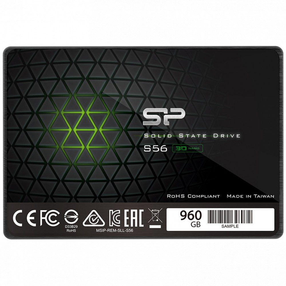 Жесткий диск Silicon Power S56 SP960GBSS3S56A25 SSD (твердотельные), 960 ГБ, 2.5 дюйма, SATA - миниатюра 2