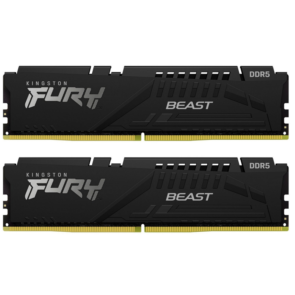 ОЗУ Kingston FURY Beast Black KF560C30BBEK2-32 DIMM, DDR5, 32 Гб (2 х 16 Гб), 6000 МГц - миниатюра 2