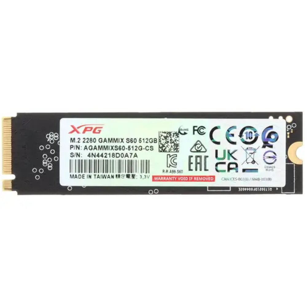 Жесткий диск ADATA XPG GAMMIX S60 AGAMMIXS60-512G-CS SSD (твердотельные), 512 ГБ, M.2, PCIe - миниатюра 2