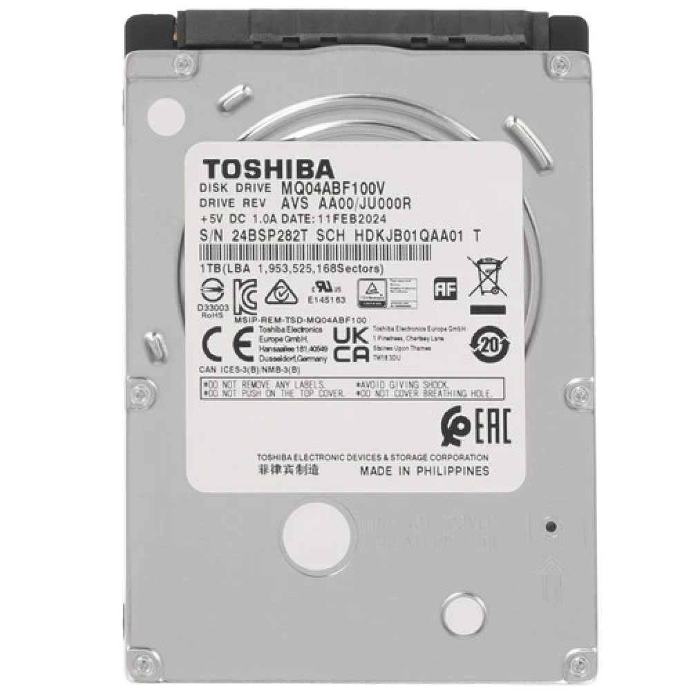 Жесткий диск Toshiba MQ4-V MQ04ABF100V HDD (классические), 1 ТБ, 3.5 дюйма, SATA - миниатюра 3