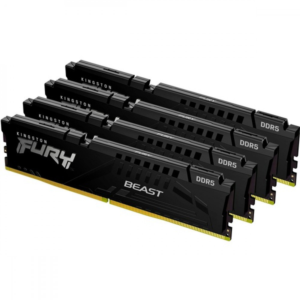 ОЗУ Kingston FURY Beast Black KF552C40BBK4-128 DIMM, DDR5, 128 Гб (4 х 32 Гб), 5200 МГц - миниатюра 2