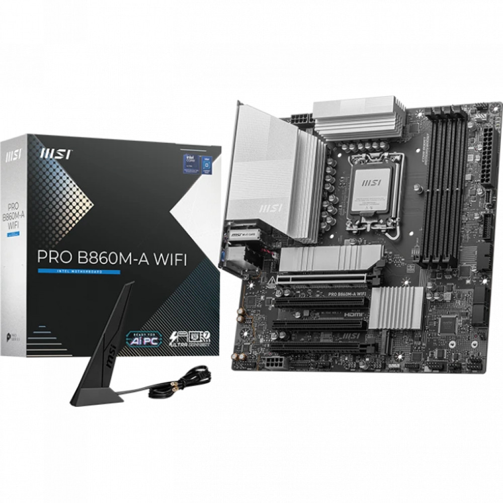Материнская плата MSI PRO B860M-A WIFI Micro-ATX, LGA 1851 - миниатюра 10