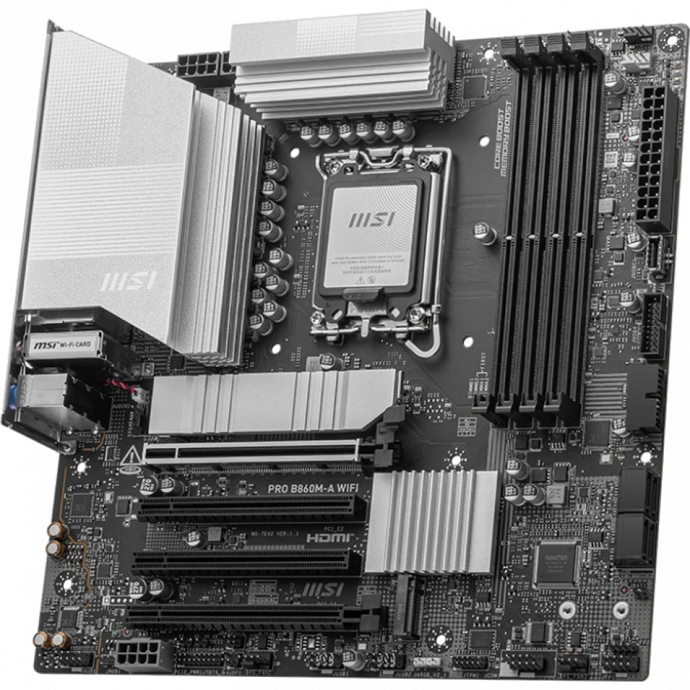 Материнская плата MSI PRO B860M-A WIFI Micro-ATX, LGA 1851 - миниатюра 8