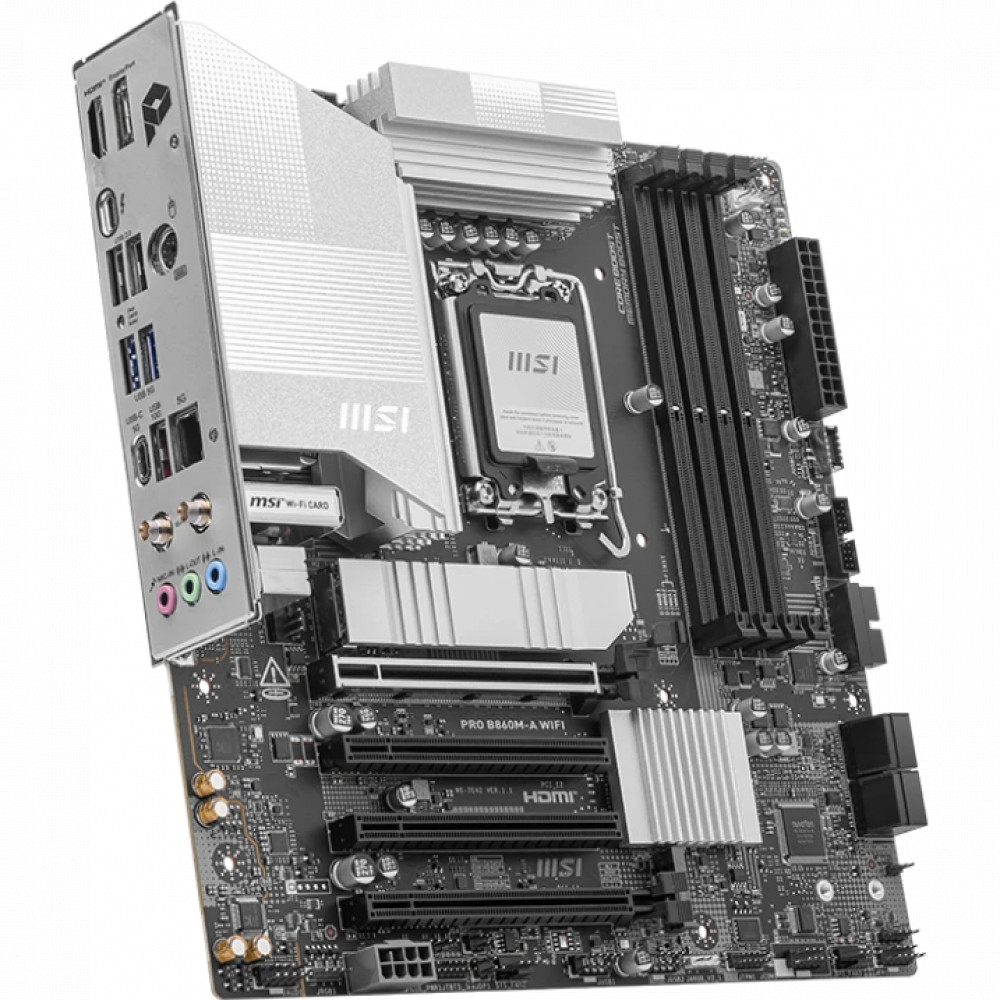 Материнская плата MSI PRO B860M-A WIFI Micro-ATX, LGA 1851 - миниатюра 7