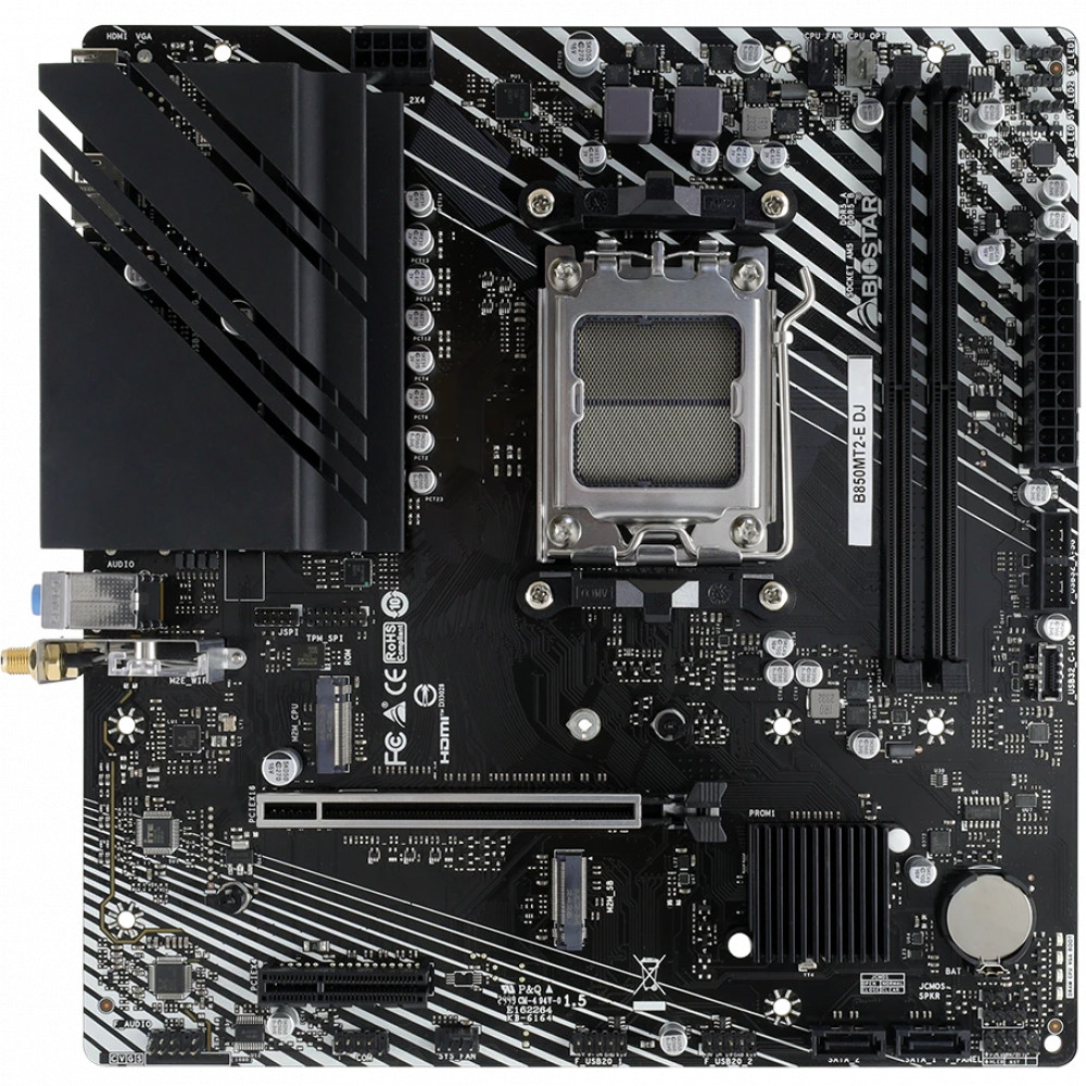 Материнская плата BIOSTAR B850MT2-E DJ Micro-ATX, AMD AM5 - миниатюра 5