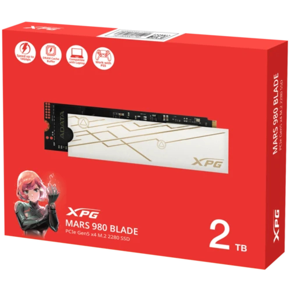 Жесткий диск ADATA XPG MARS 980 BLADE SMAR-980B-2TCS SSD (твердотельные), 2 ТБ, M.2, PCIe - миниатюра 6