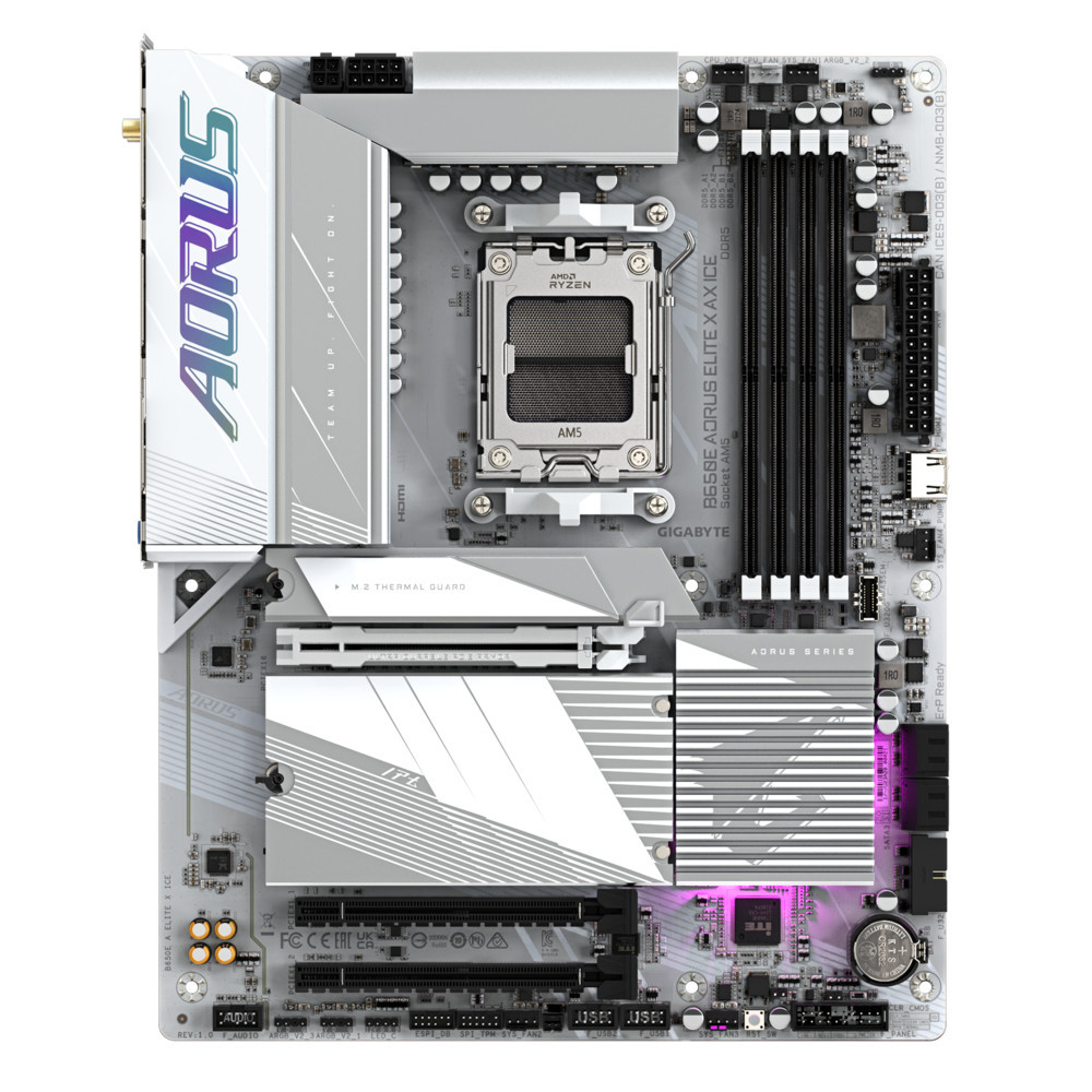 Материнская плата Gigabyte B650E AORUS ELITE X AX ICE ATX, AMD AM5 - миниатюра 6