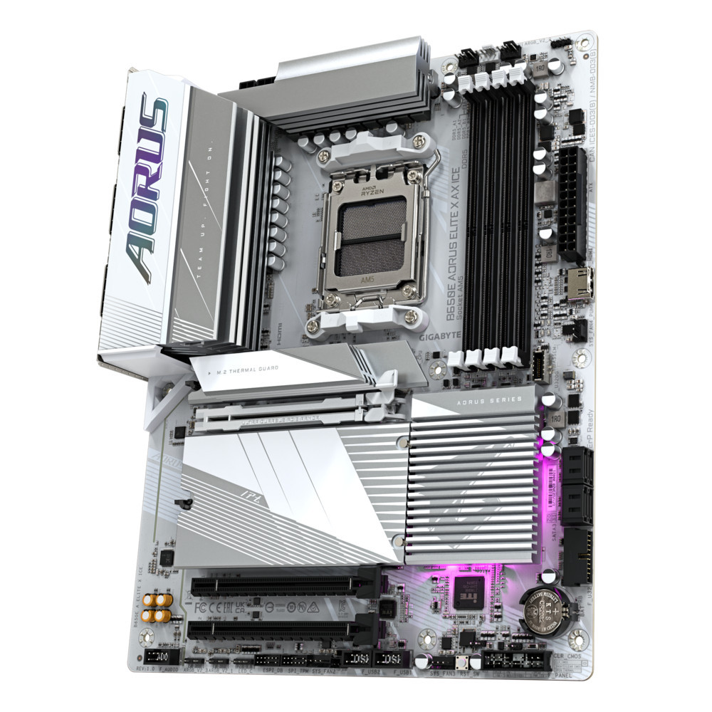 Материнская плата Gigabyte B650E AORUS ELITE X AX ICE ATX, AMD AM5 - миниатюра 7