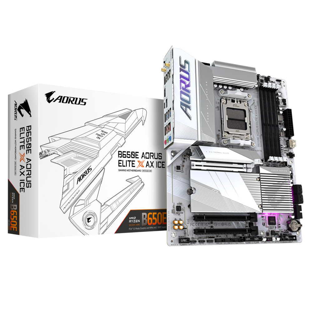 Материнская плата Gigabyte B650E AORUS ELITE X AX ICE ATX, AMD AM5 - миниатюра 5