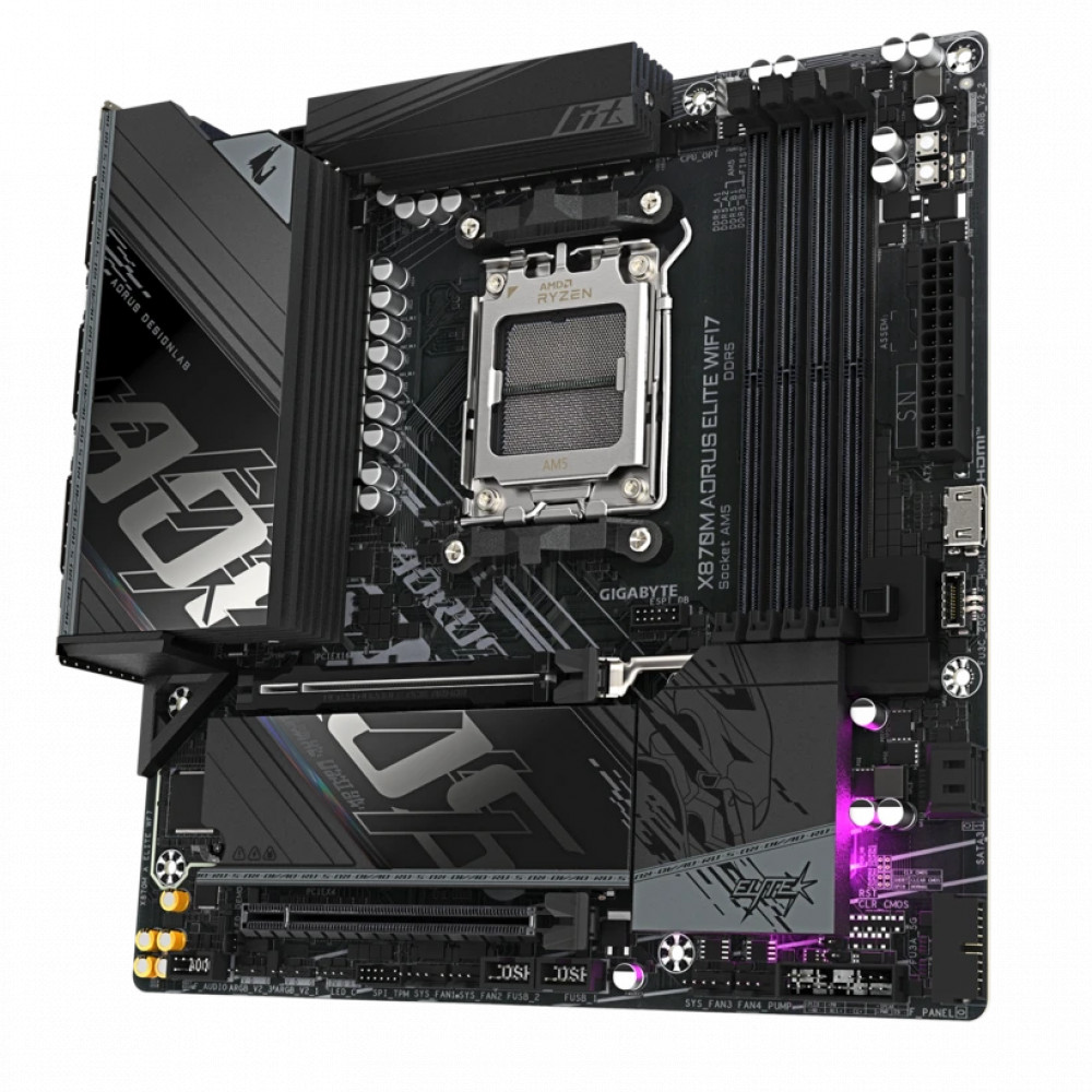 Материнская плата Gigabyte X870M AORUS ELITE WIFI7 X870M A ELITE WF7 Micro-ATX, AMD AM5 - миниатюра 8