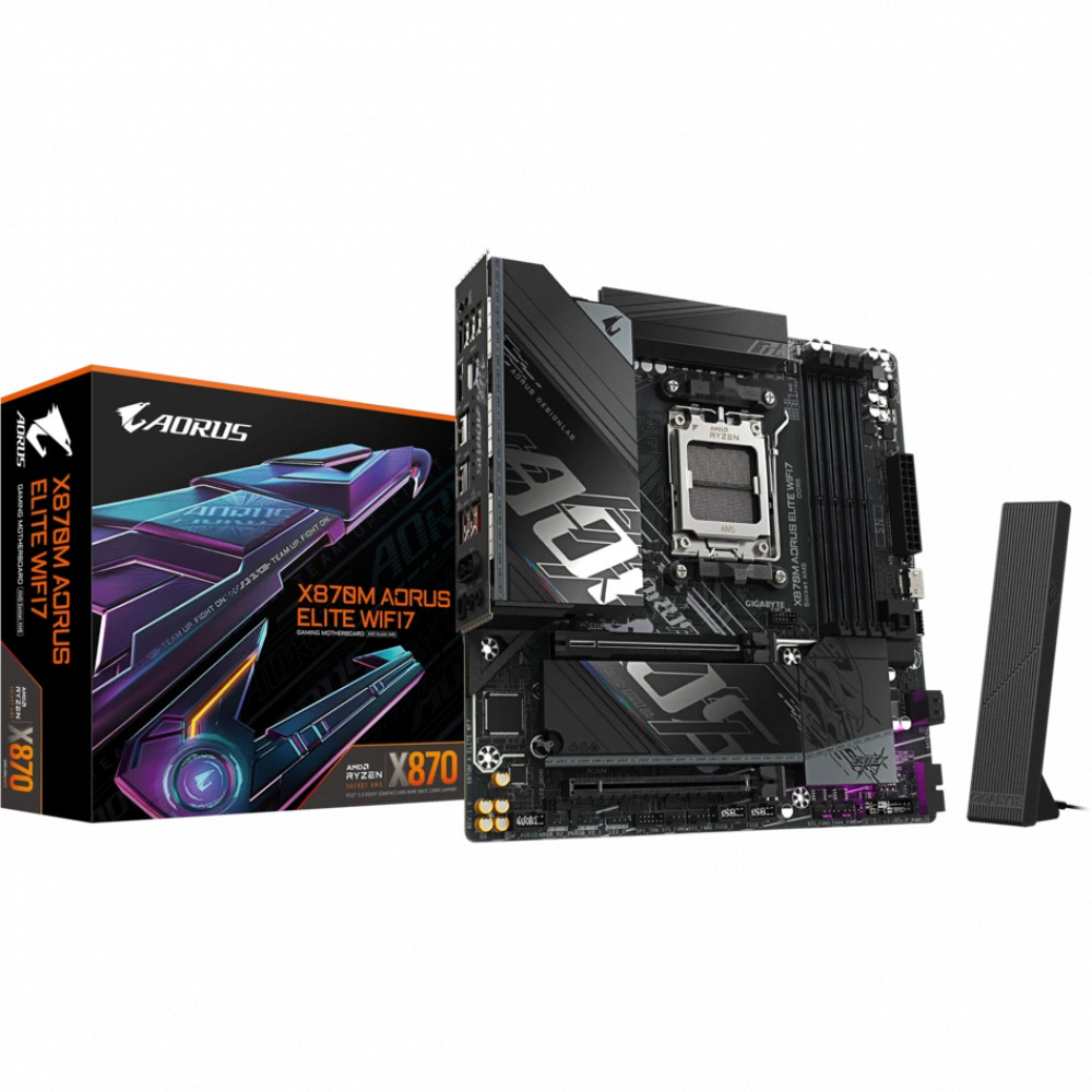 Материнская плата Gigabyte X870M AORUS ELITE WIFI7 X870M A ELITE WF7 Micro-ATX, AMD AM5 - миниатюра 10