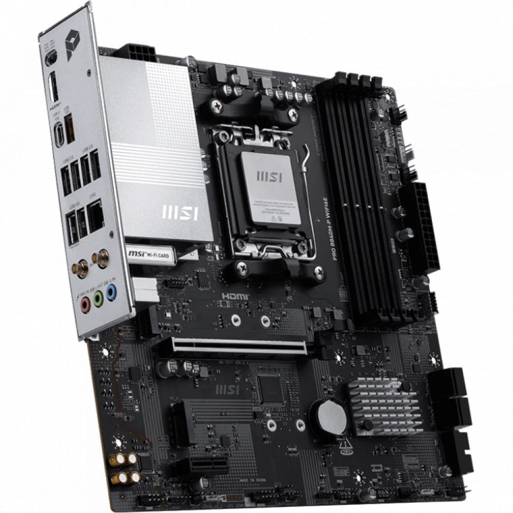 Материнская плата MSI PRO B840M-P WIFI6E Micro-ATX, AMD AM5 - миниатюра 7