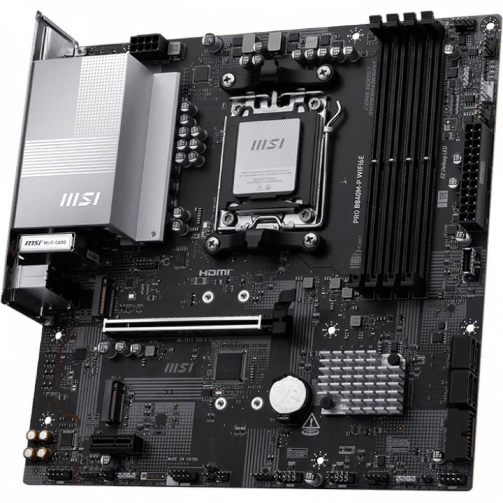 Материнская плата MSI PRO B840M-P WIFI6E Micro-ATX, AMD AM5 - миниатюра 8