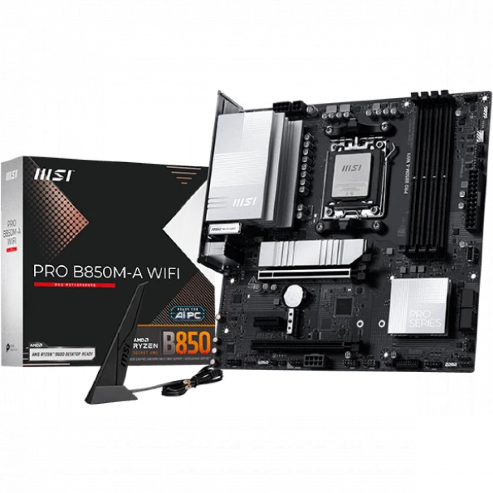 Материнская плата MSI PRO B850M-A WIFI Micro-ATX, AMD AM5 - миниатюра 10
