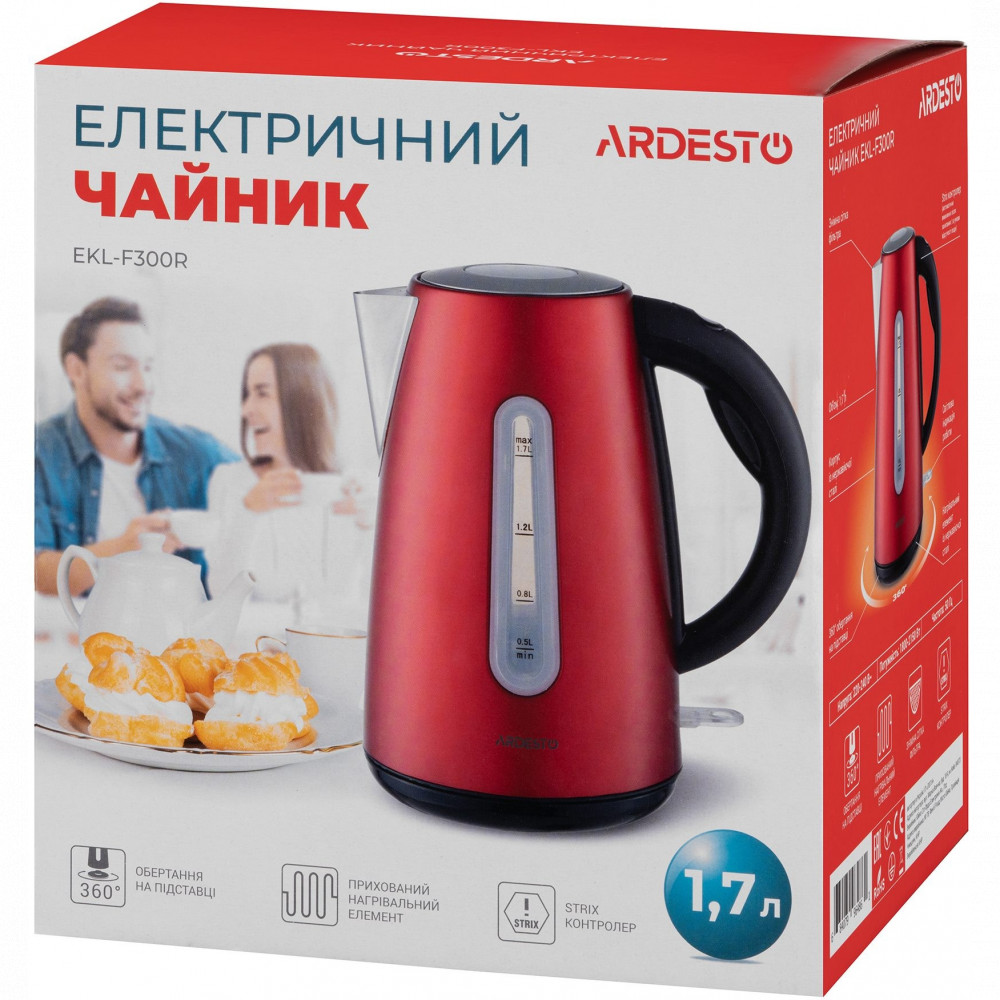 ARDESTO EKL-F300R Чайник, 1.7 л., 2150 Вт - миниатюра 10