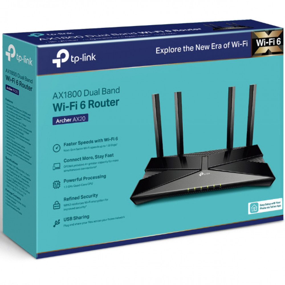 Маршрутизатор для дома TP-Link Archer AX20 - миниатюра 8