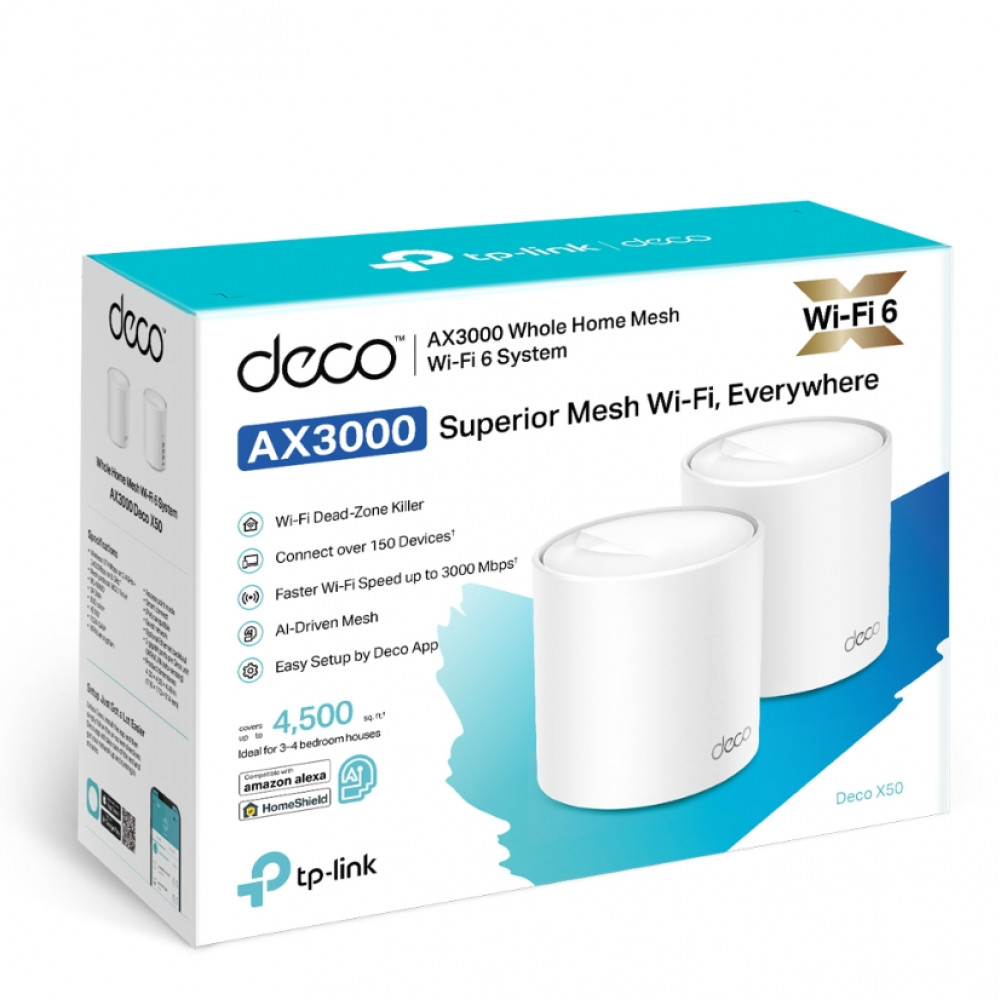 Маршрутизатор для дома TP-Link DECO X50(2-PACK) - миниатюра 6