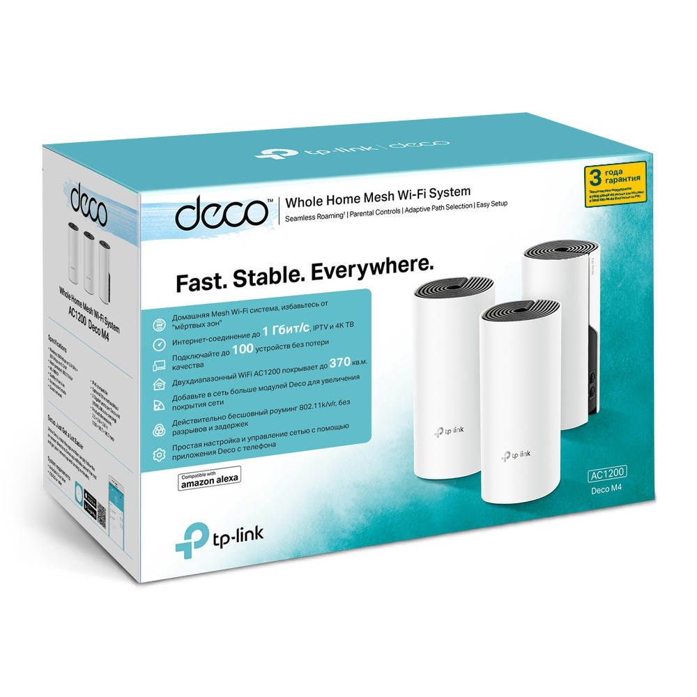 Маршрутизатор для дома TP-Link AC1200 Deco M4 (1-pack) - миниатюра 4