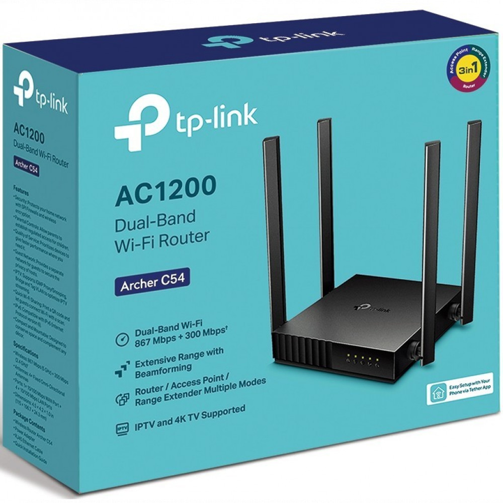 Маршрутизатор для дома TP-Link ARCHER C54(RU) V1.0 - миниатюра 8