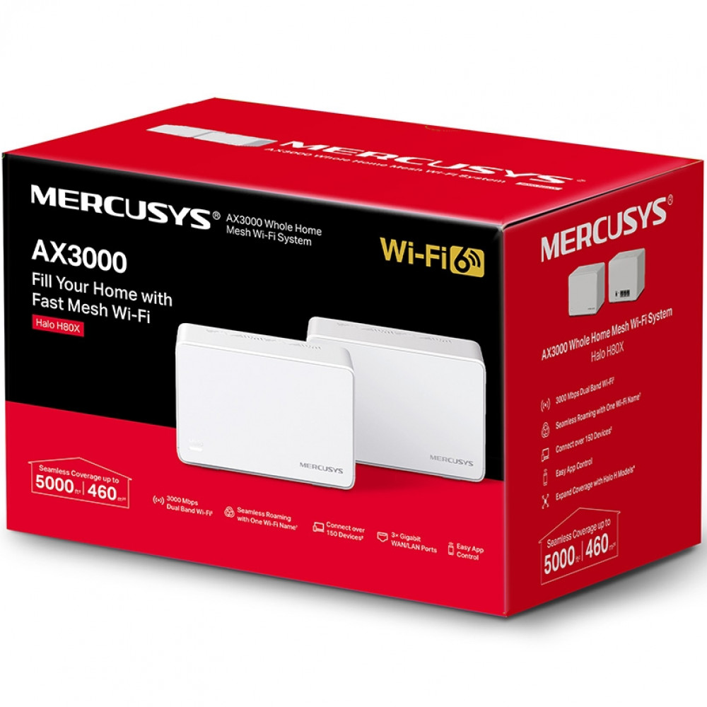 Маршрутизатор для дома Mercusys HALO H80X(2-PACK) - миниатюра 8