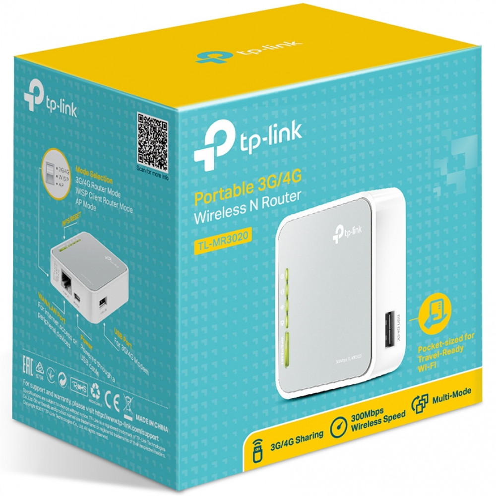 Маршрутизатор для дома TP-Link TL-MR3020 TL-MR3020(EU) V3.20 - миниатюра 6