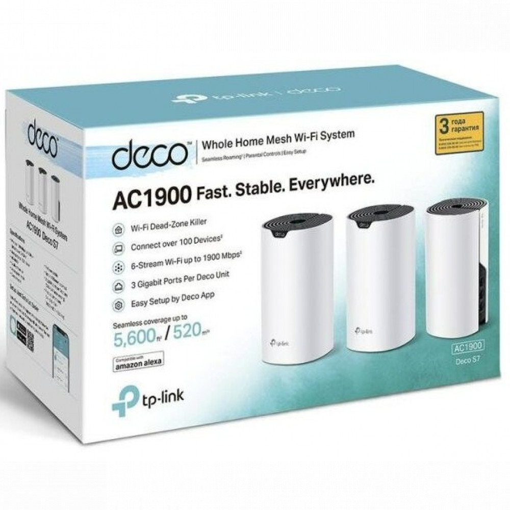 Маршрутизатор для дома TP-Link Deco S7(3-pack) Deco S7 (3-pack) - миниатюра 4